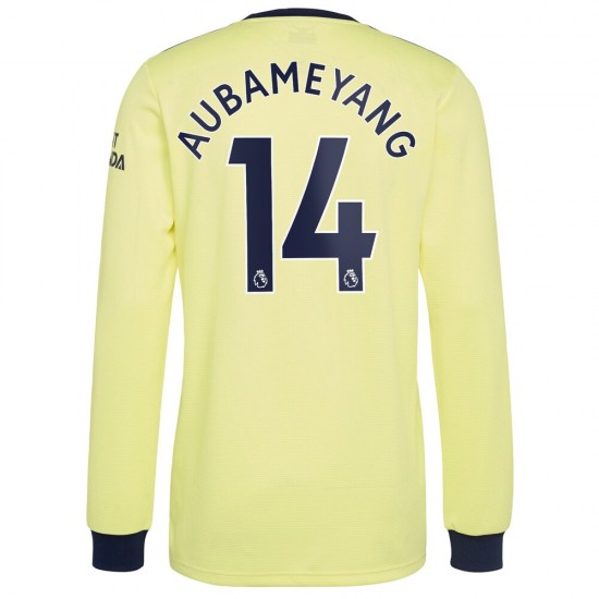 Camisola Arsenal Pierre-Emerick Aubameyang 14 Equipamento Segundo 2021-2022 Manga Comprida